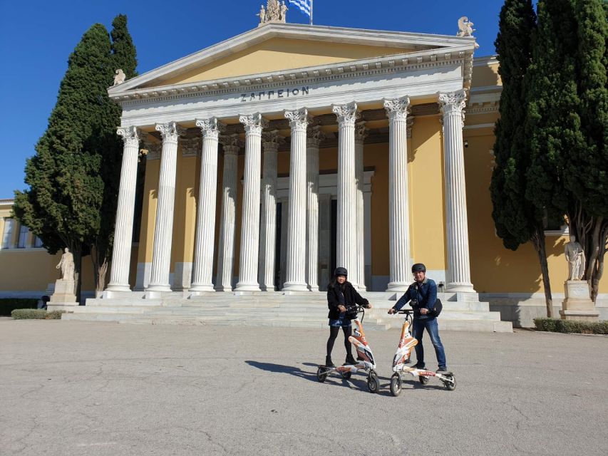 Acropolis Walking Tour & Athens Highlights by Electric Trike - Riding the electric Trikke through central Athens