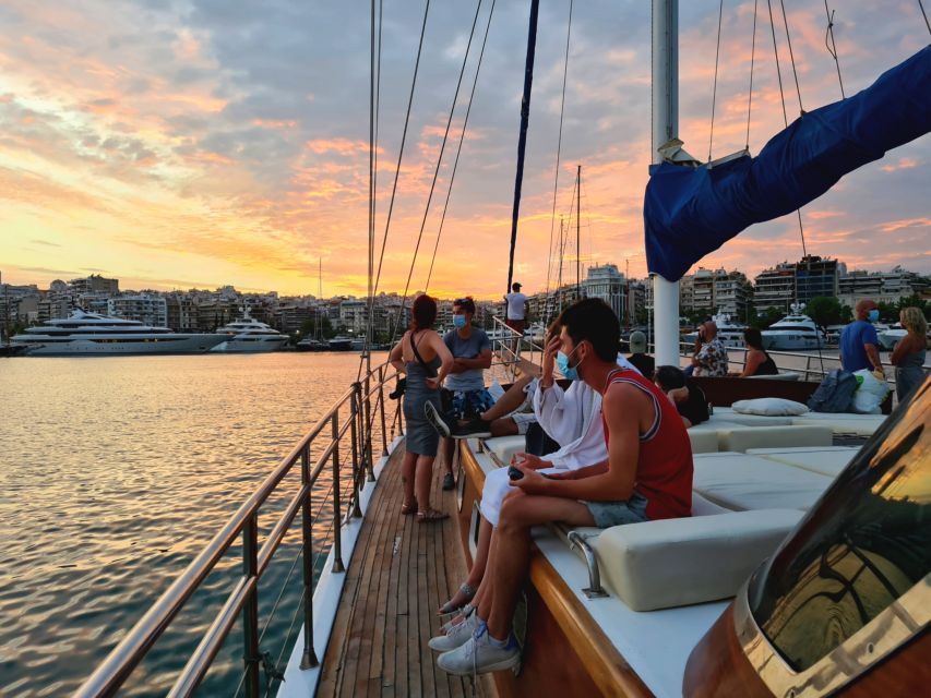 Athens: 3-Hour Sunset Cruise with Swim Stop, Snacks & Drinks - Unlimited drinks and a relaxed onboard mood