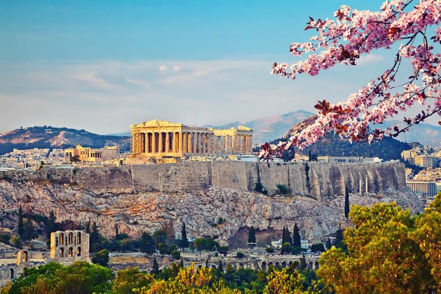 Athens: Acropolis and Mythology Highlights Small Group Tour - Temple of Athena Nike and the entrance to the sacred hill