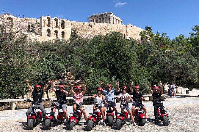 Athens Acropolis Official E-Scooter Guided Tour Fat E-Bike - Learning to handle the fat e-scooters