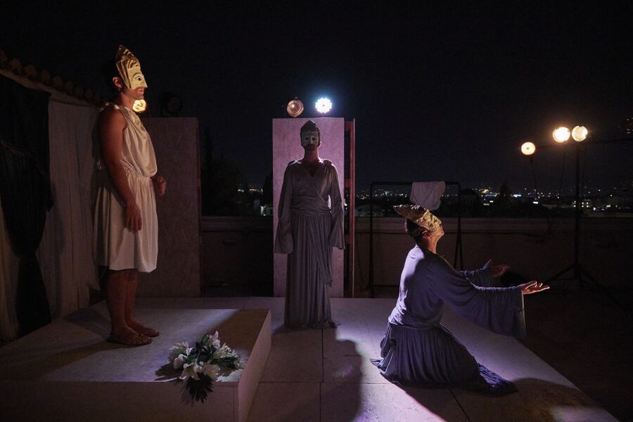 Athens: Ancient Greek Theater Performance - Wine, water, blankets, and outdoor comfort