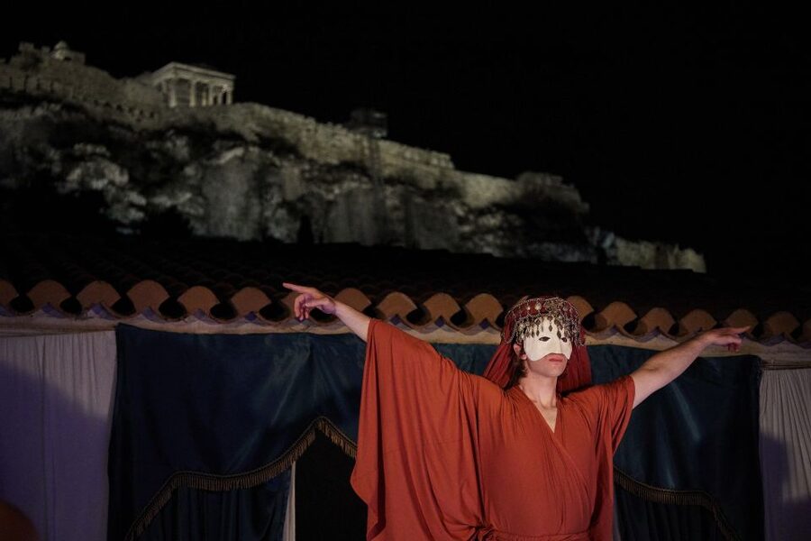 Athens: Ancient Greek Theater Performance - Finding Koilon Theater below the Plaka stairs