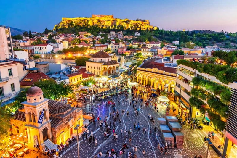 Athens: Big Bus Panoramic Night Tour by Open-Top Bus - Olympian Zeus and Hadrian’s Arch on the return