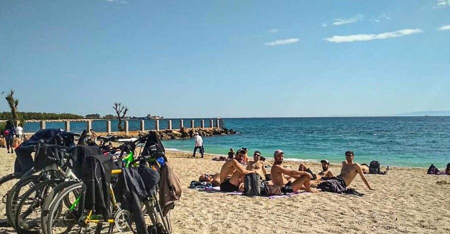 Athens Coastline: Explore by Bike - A pause at Flisvos Marina