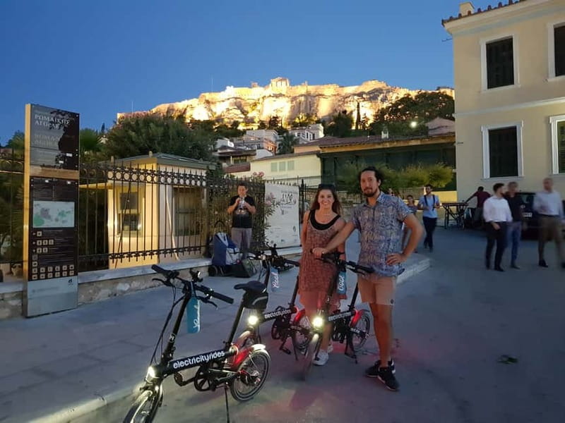 Athens: Discover the City Electric Bike Night Tour - The Temple of Olympian Zeus and the Acropolis circuit