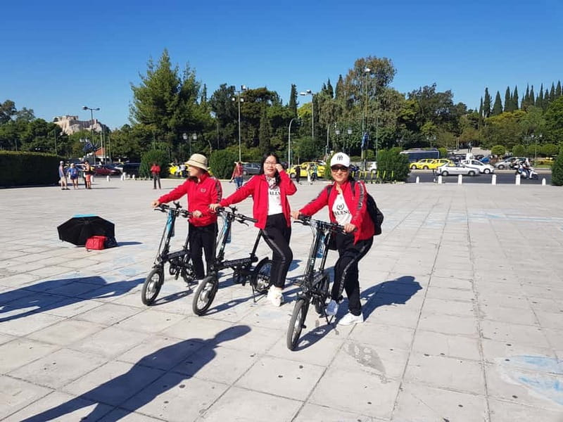 Athens: Discover the City Electric Bike Tour - Acropolis views and a stop above the city