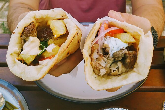 Athens Greek Cooking Class Pita Gyros from Scratch with a Local - First comes the spicy feta and tzatziki