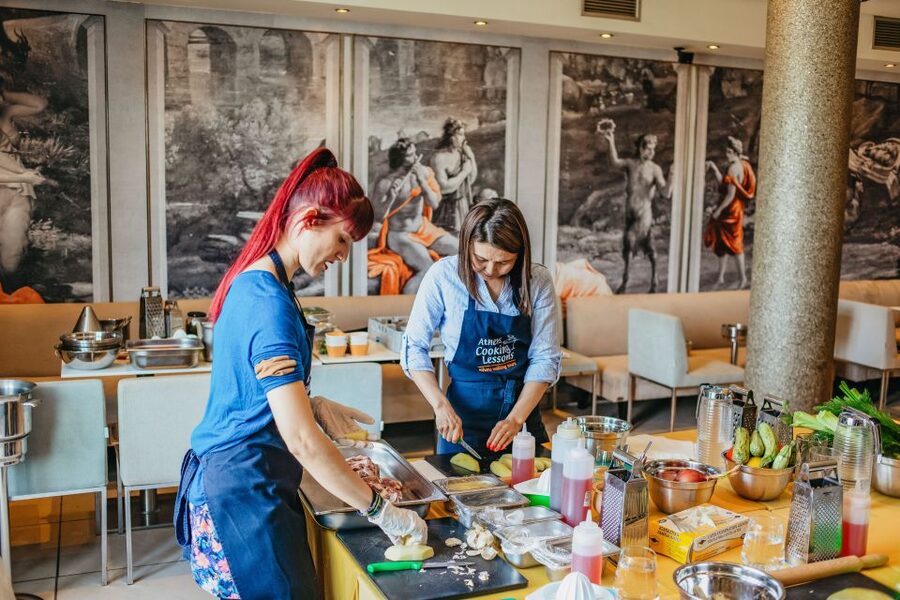 Athens: Greek Cuisine Cooking Class and 3-Course Dinner - Preparing the starters, salads, and Greek favorites