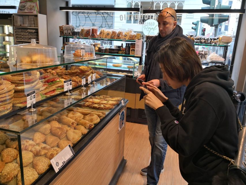 Athens: Greek Street Food Tour - Evripidou: local snacks and the food-shop atmosphere