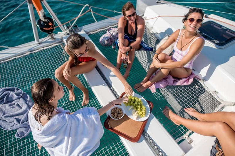 Athens: Half-Day Morning Catamaran Cruise with Meal & Drinks - Sailing toward Hydrousa Island