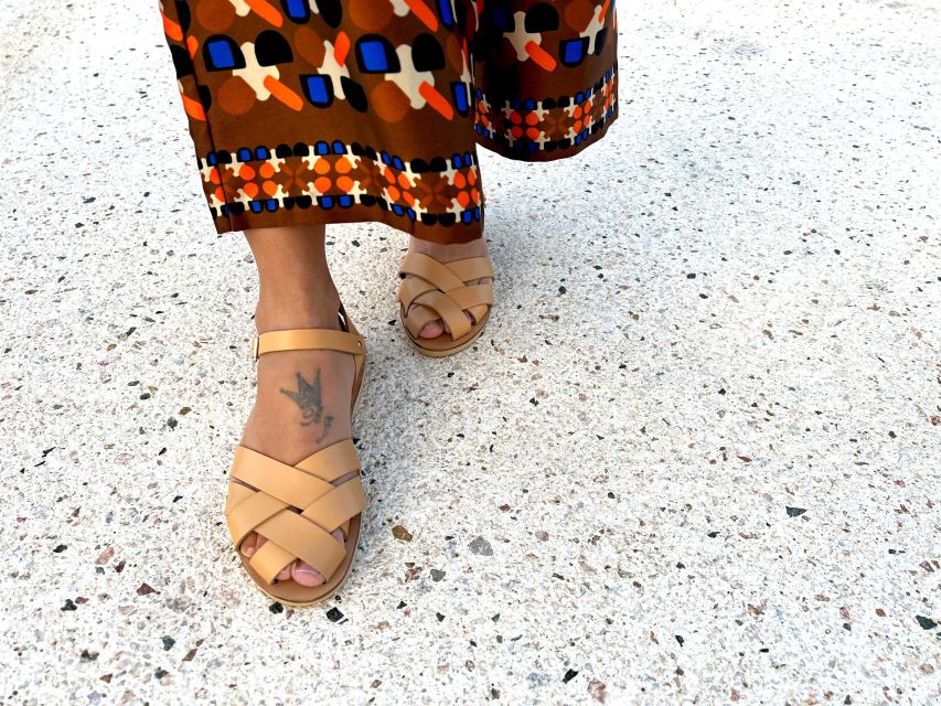 Athens: Make your own Leather Sandals Workshop - Cutting, shaping, and assembling the sandals