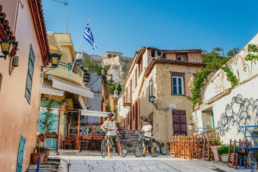 Athens: Old Town Highlights Guided E-Bike Tour - Monastiraki and a break by the cathedral