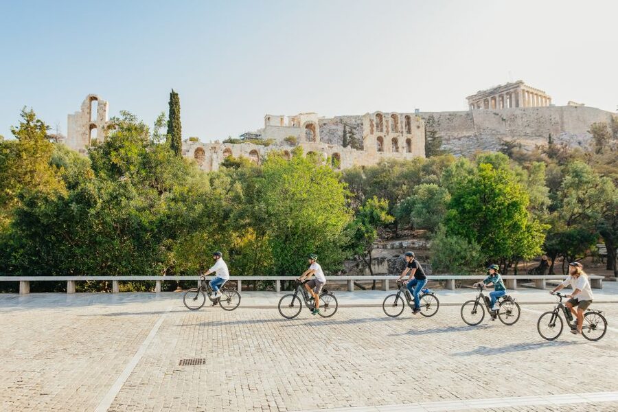 Athens: Old Town Highlights Guided E-Bike Tour - Starting near the Acropolis metro station