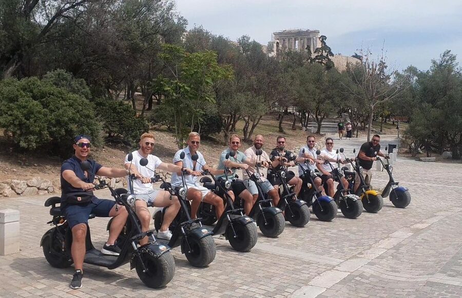 Athens: Premium Guided E-Scooter Tour in Acropolis Area - Dionysiou Areopagitou, Hadrian’s Arch, and the Temple of Olympian Zeus