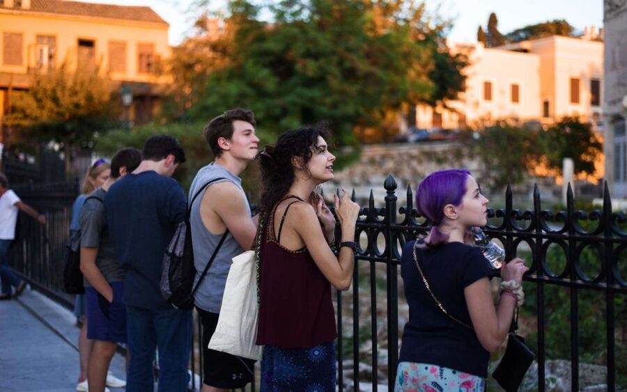 Athens: Private Evening City Walk & 4-Course Curated Dinner - Dionysiou Aeropagitou and the floodlit Acropolis
