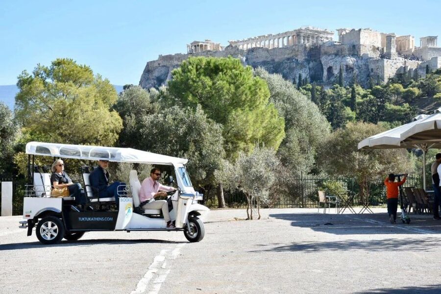 Athens: Private Evening Sightseeing Tour by Electric Tuk-Tuk - Monastiraki and Psiri after sunset