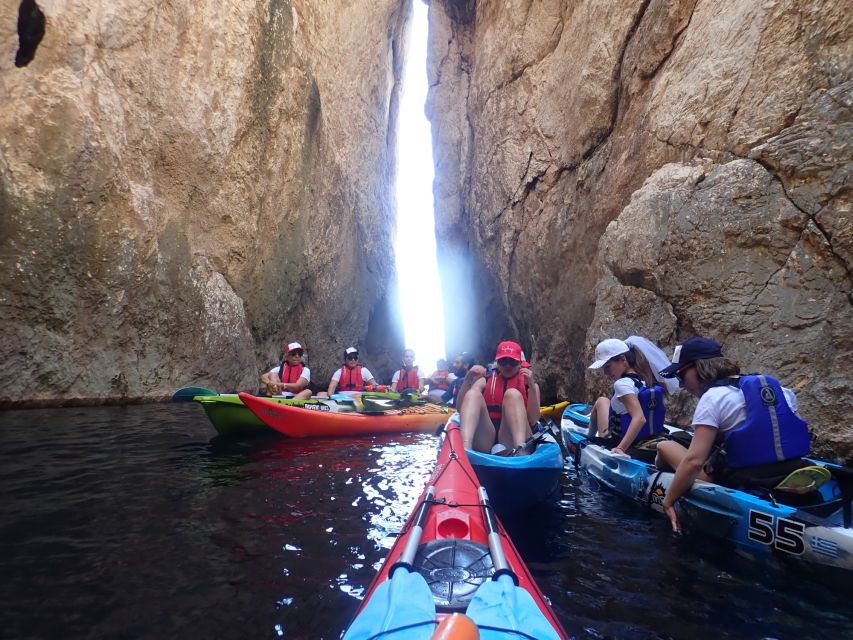 Athens: Sea Kayaking Adventure on the South/East Coast - Paddling beside beaches and cliffs