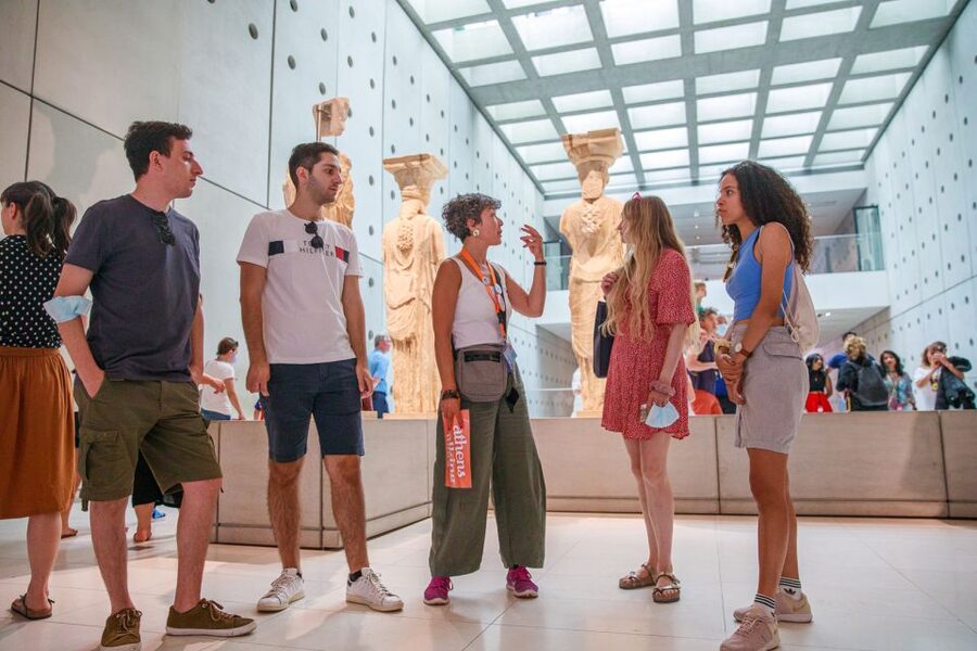 Athens: The Acropolis Museum Guided Tour - Seeing Athens under the glass floors