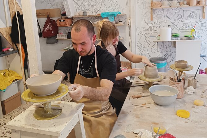 Ceramic and Pottery Creative Workshop with Two Local Artists - Making pottery in central Athens