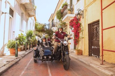 VIP Private Guided Tour of Athens Acropolis & Plaka in a Sidecar